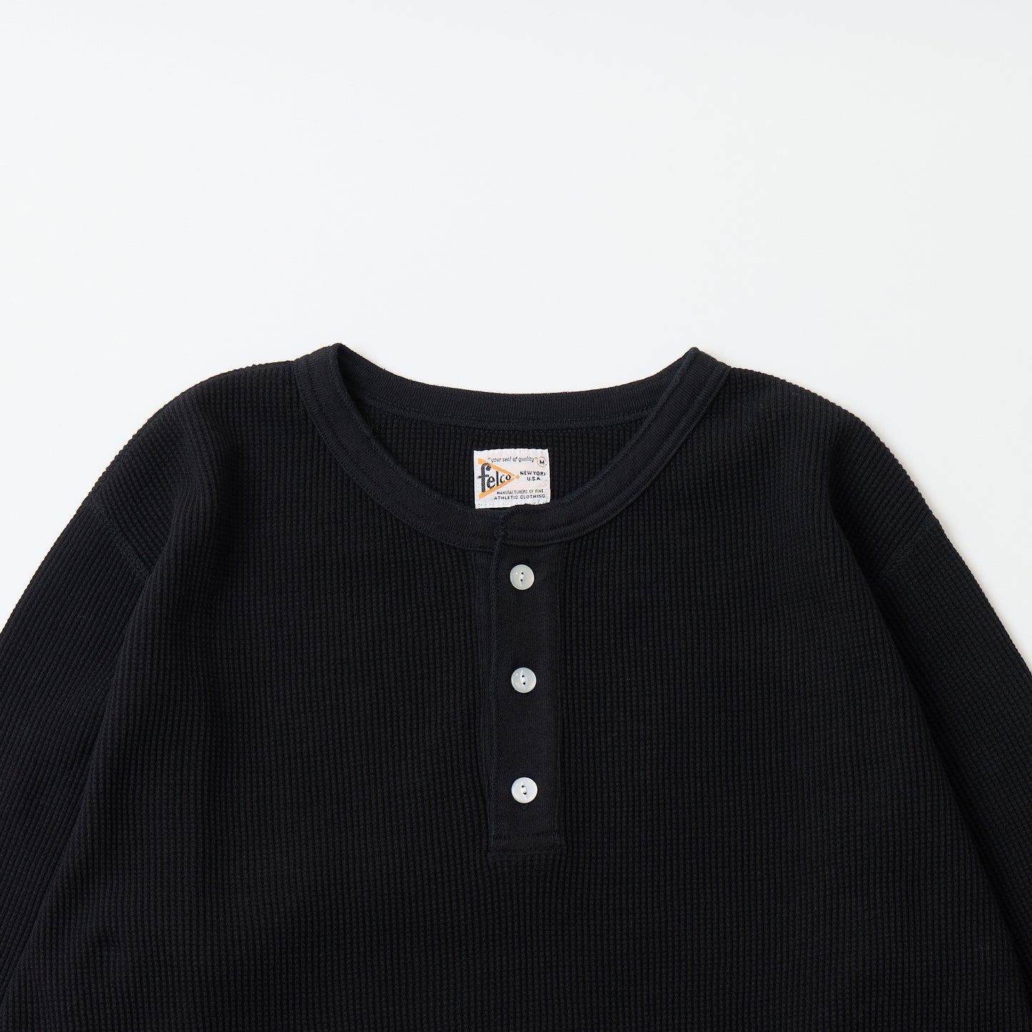 L/S THERMAL HENLEY NECK MIDDLE WEIGHT - 4 COLORS