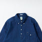 KEATON CHASE USA L/S CLASSIC FIT PULLOVER BD SHIRT 5oz INDIGO CHAMBRAY - INDIGO W/BEIGE STITCH