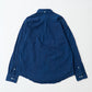 KEATON CHASE USA L/S CLASSIC FIT PULLOVER BD SHIRT 5oz INDIGO CHAMBRAY - INDIGO W/BEIGE STITCH