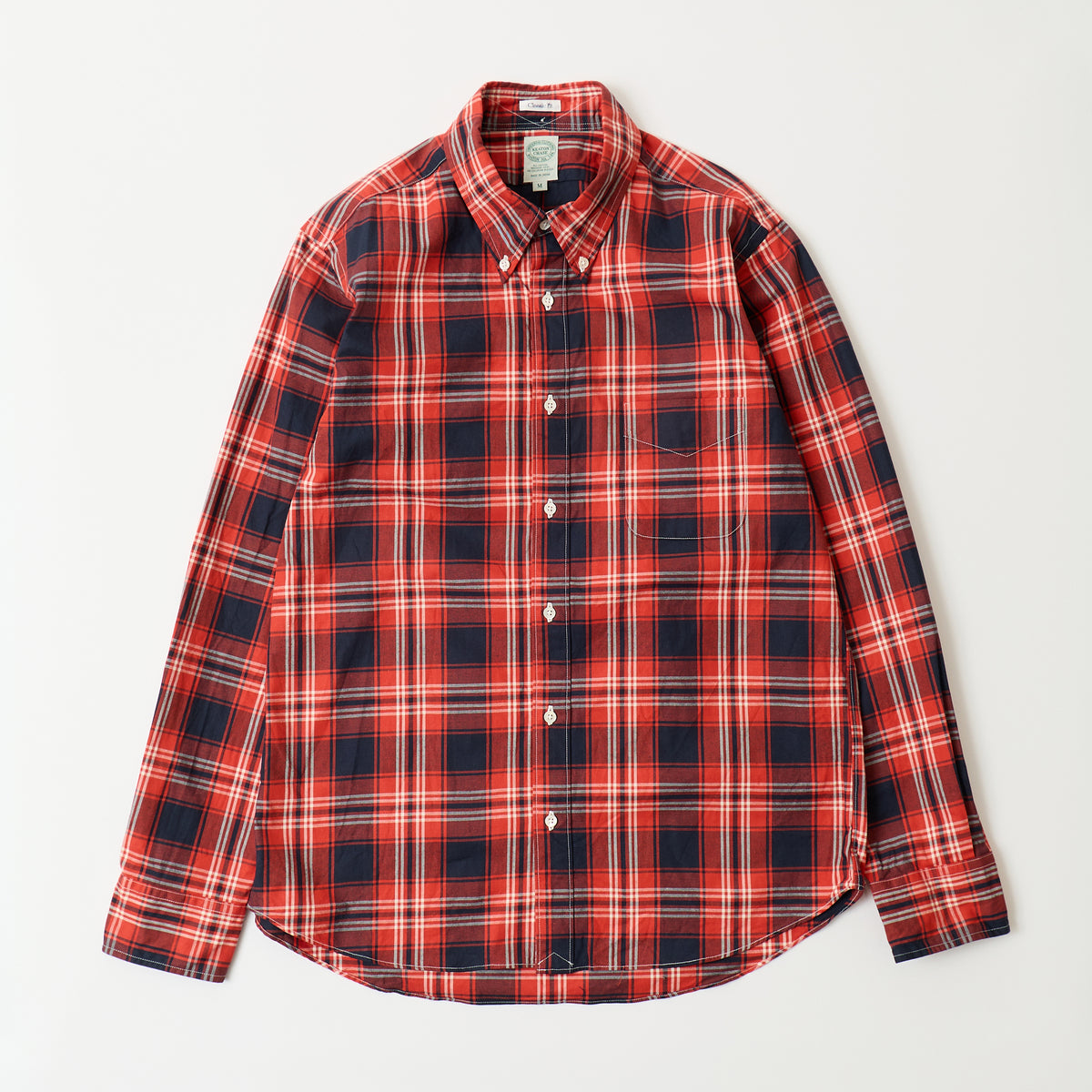KEATON CHASE USA L/S CLASSIC FIT FULL OPEN BD SHIRT TWILL TARTAN CHECK - 2 COLORS