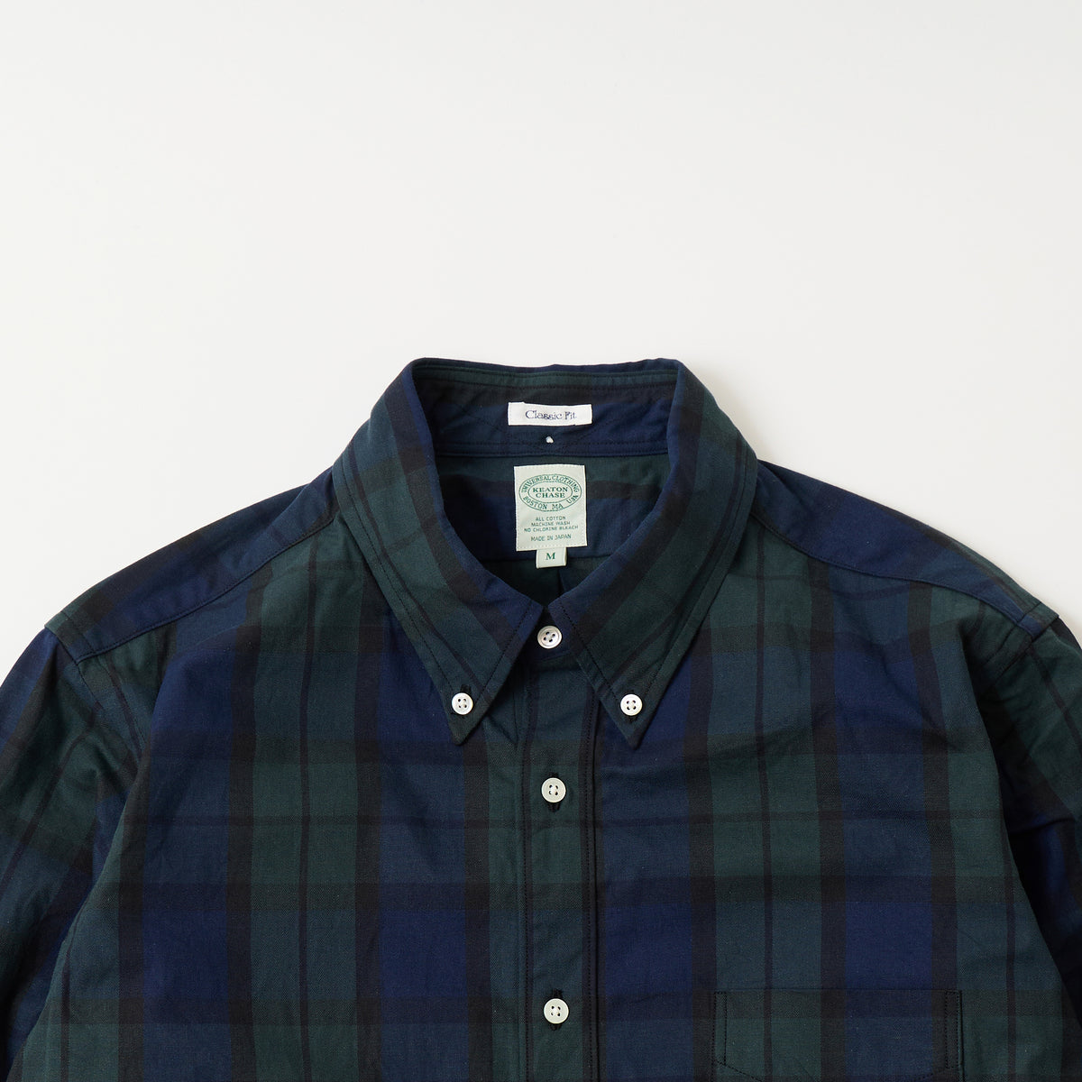 KEATON CHASE USA L/S CLASSIC FIT FULL OPEN BD SHIRT TWILL TARTAN CHECK - 2 COLORS