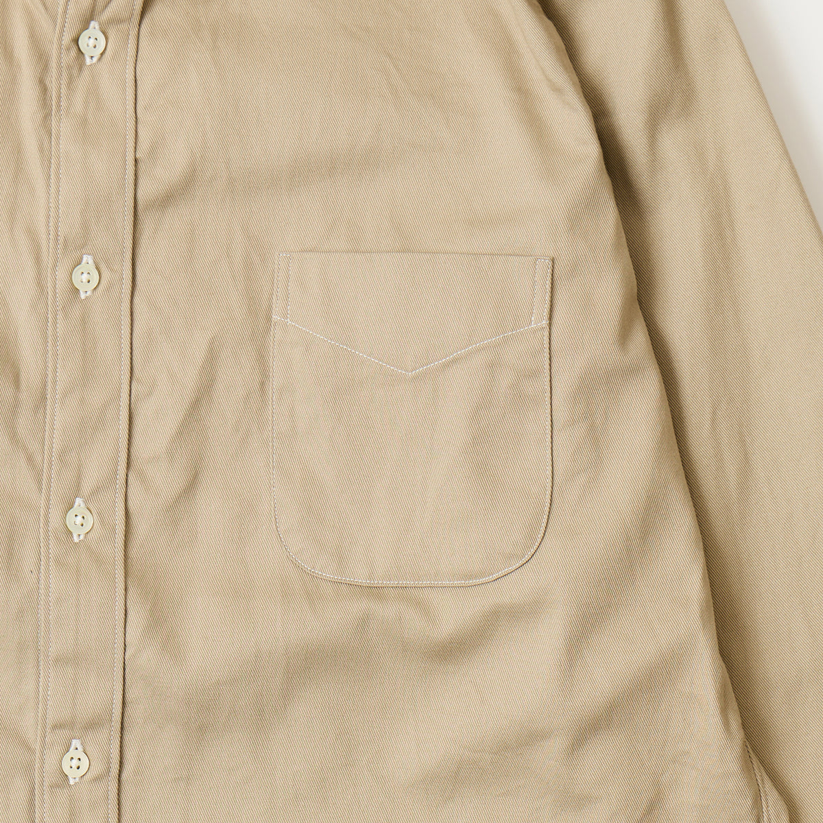 KEATON CHASE USA L/S CLASSIC FIT FULL OPEN BD SHIRT 20s COTTON DYED TWILL