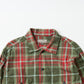 EMPIRE & SONS WORK SHIRT JACKET - COTTON TWILL CHECK - 2.DK OLIVE DK RED SAGE WHITE