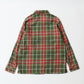 EMPIRE & SONS WORK SHIRT JACKET - COTTON TWILL CHECK - 2.DK OLIVE DK RED SAGE WHITE