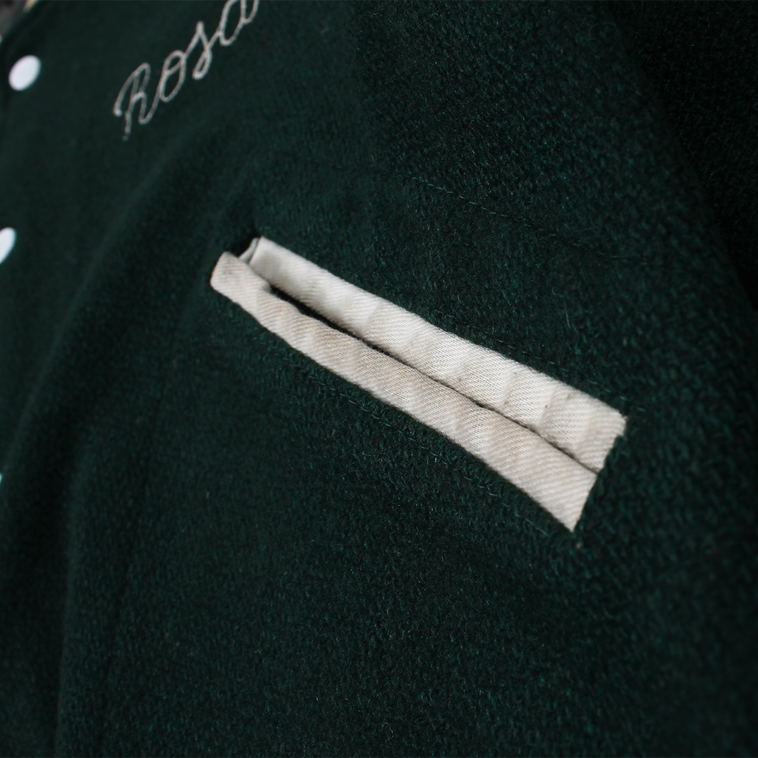 FELCO VINTAGE STADIUM JACKET - GREEN&WHITE - NOTRE DAME