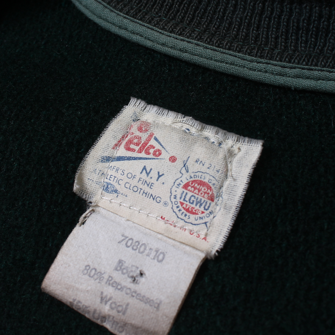 FELCO VINTAGE STADIUM JACKET - GREEN&WHITE - NOTRE DAME