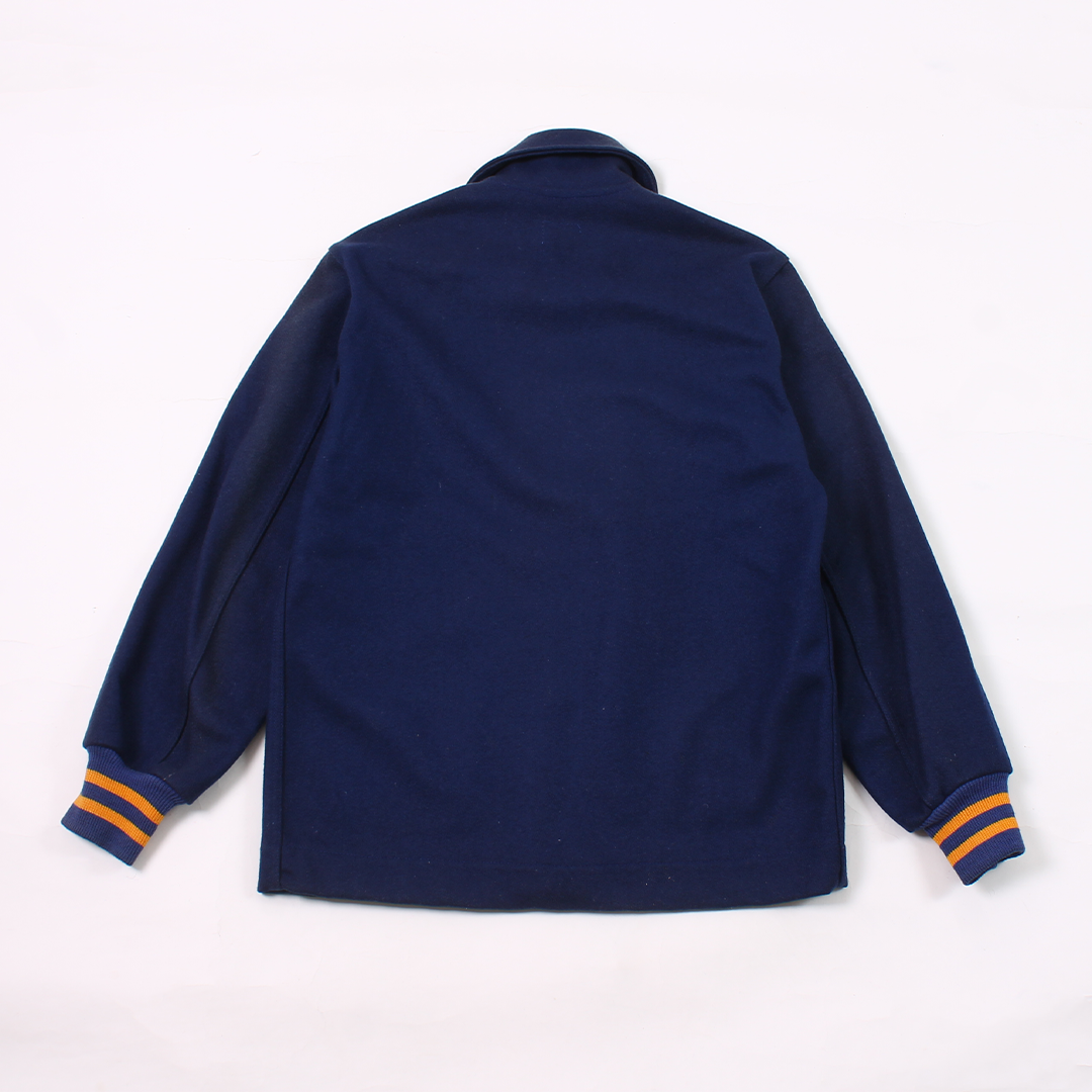 FELCO VINTAGE STADIUM JACKET - PLAIN BLUE&YELLOW