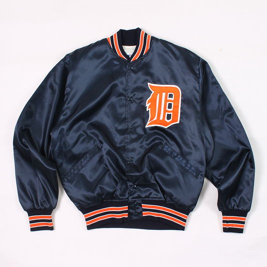 FELCO VINTAGE SATIN STADIUM JACKET - DETROIT TIGERS