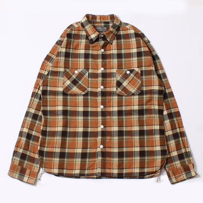 EMPIRE & SONS L/S WORK SHIRT - 30S ORGANIC TWILL CHECK