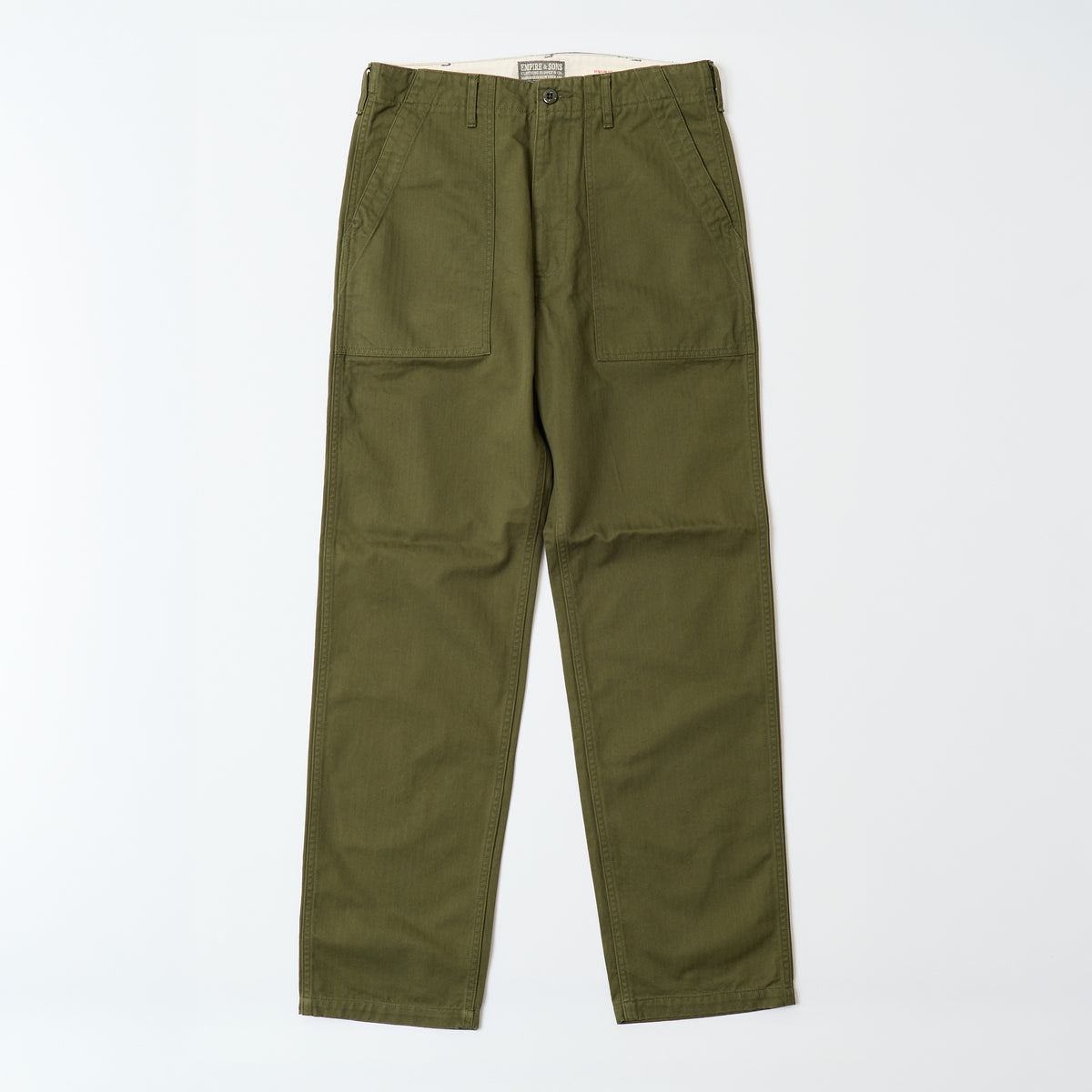 EMPIRE & SONS FATIGUE PANT HERRINGBONE ONE WASH TAPERED REGULAR FIT