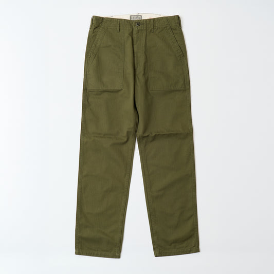 EMPIRE & SONS FATIGUE PANT HERRINGBONE ONE WASH TAPERED REGULAR FIT