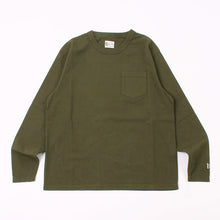 画像をギャラリービューアに読み込む, FELCO  MODIFIED L/S BINDER NECK CREW POCKET T 7oz 18 SINGLE JERSEY
