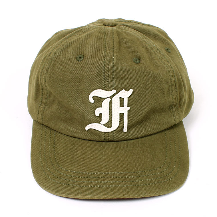 FELCO NEW SHAPE STONE WASHED TWILL BB CAP W/OLD FONT "F" FELT WAPPEN