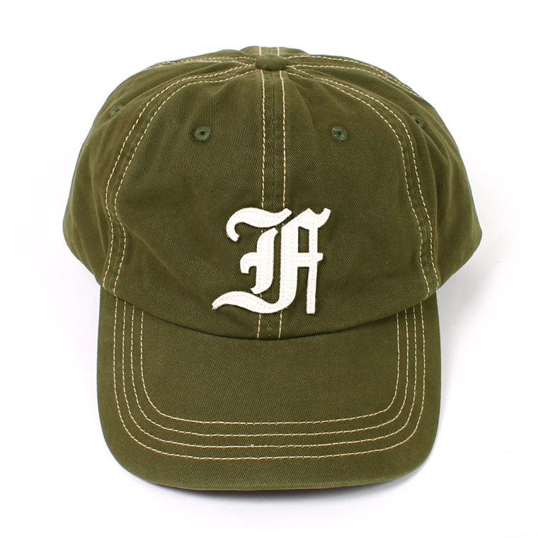 FELCO NEW SHAPE STONE WASHED TWILL BB CAP W/OLD FONT "F" FELT WAPPEN