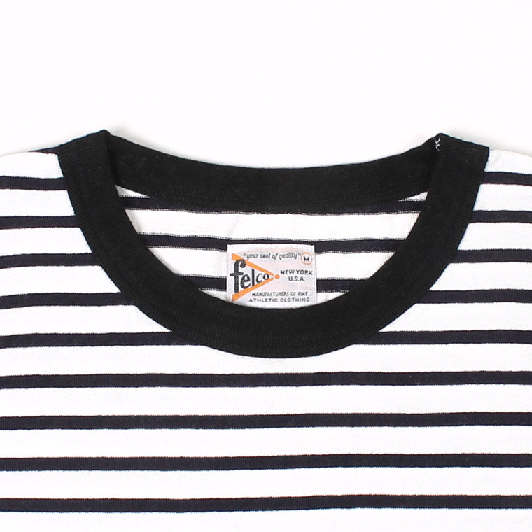 FELCO S/S BINDER CREW NECK POCKET T-AMERICAN VINTAGE STRIPE JERSEY