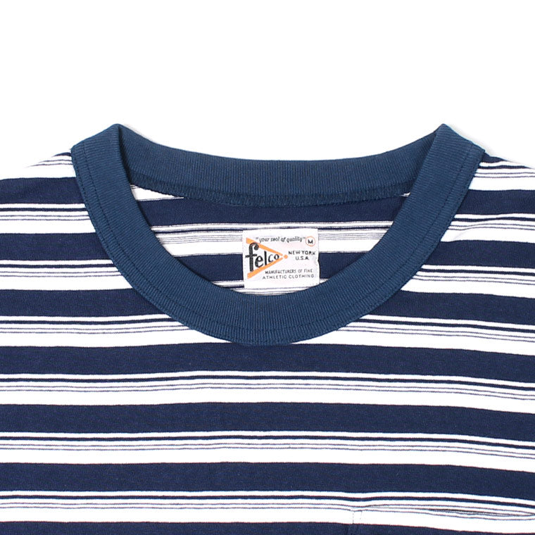 FELCO S/S BINDER CREW NECK STRIPE POCKET TEE AMERICAN DRY JERSEY STRIPE2