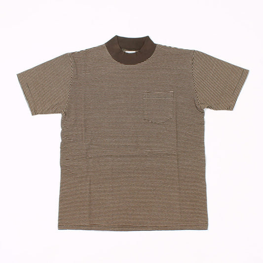 FELCO (フェルコ)  S/S MOCK NECK NARROW STRIPE POCKET TEE