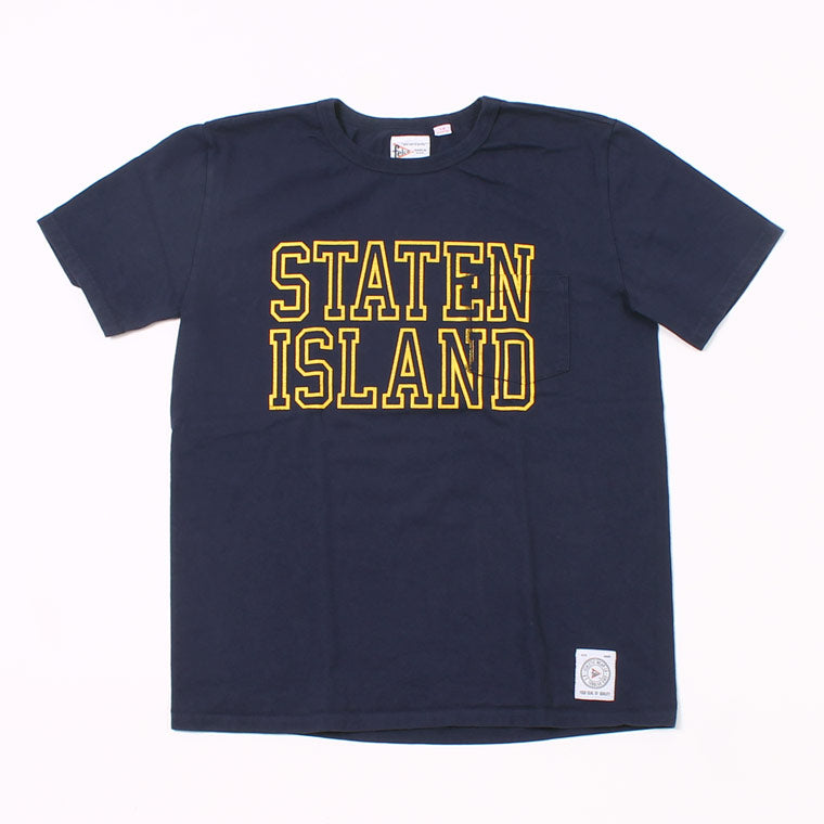 FELCO(フェルコ)  MADE IN USA S/S CREW POCKET T W/PRINT STATEN ISLAND