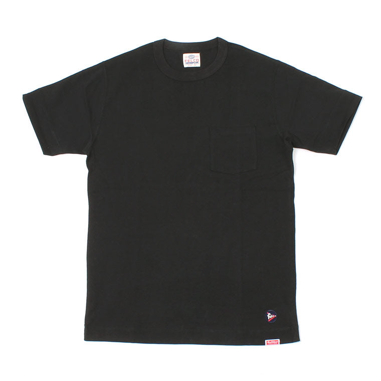 FELCO×HEALTHKNIT S/S CREW NECK POCKET T SHIRT U.S.COTTON OPEN END JERSEY - 5 COLORS