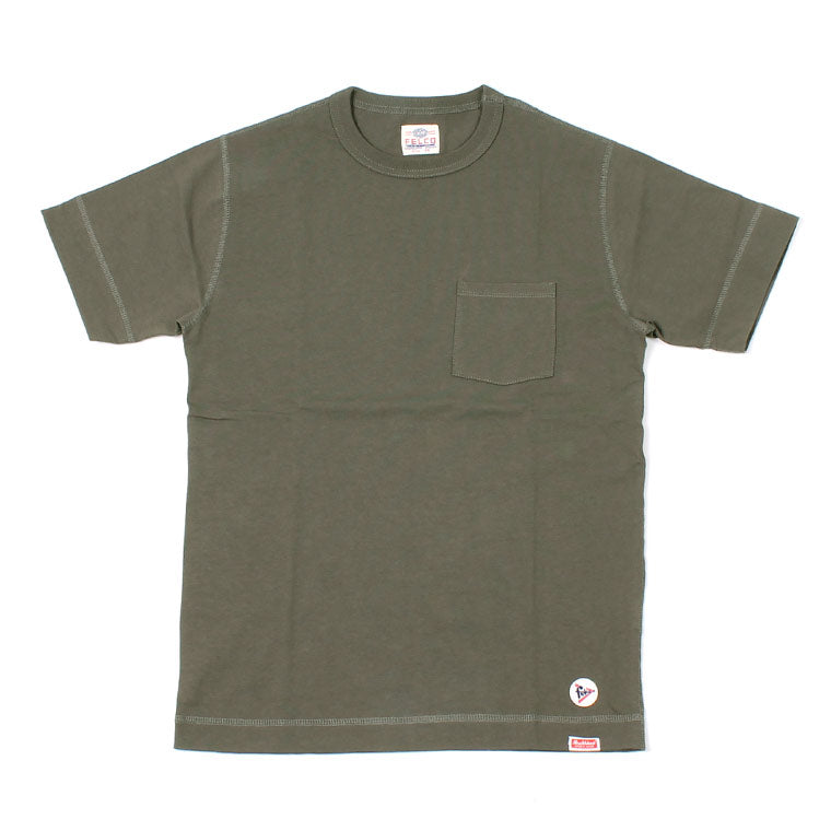 FELCO×HEALTHKNIT S/S CREW NECK POCKET T SHIRT U.S.COTTON OPEN END JERSEY - 5 COLORS