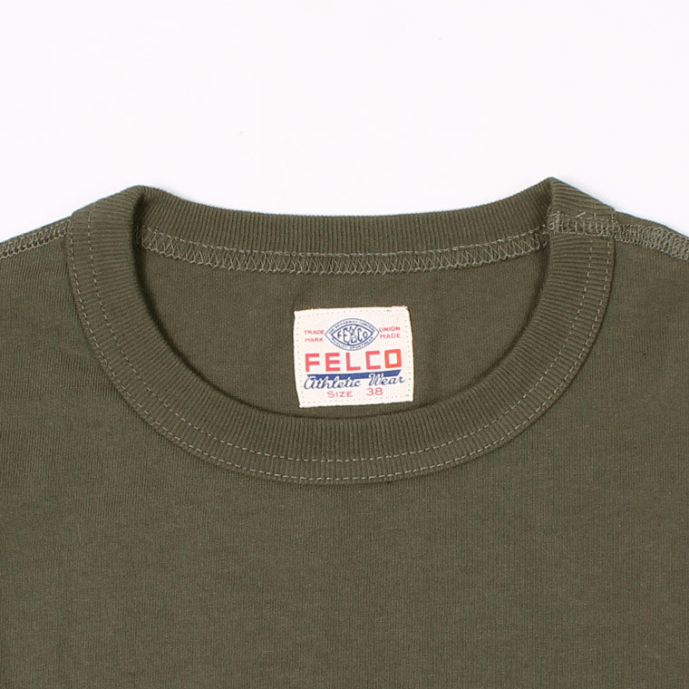 FELCO×HEALTHKNIT S/S CREW NECK POCKET T SHIRT U.S.COTTON OPEN END JERSEY - 5 COLORS