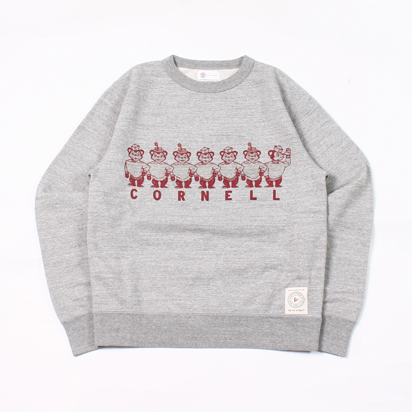 【NEW】FELCO 12oz TERRY BINDER CREW SET IN SWEAT SHIRT - CORNEL UNIVERSITY BEAR PRINT