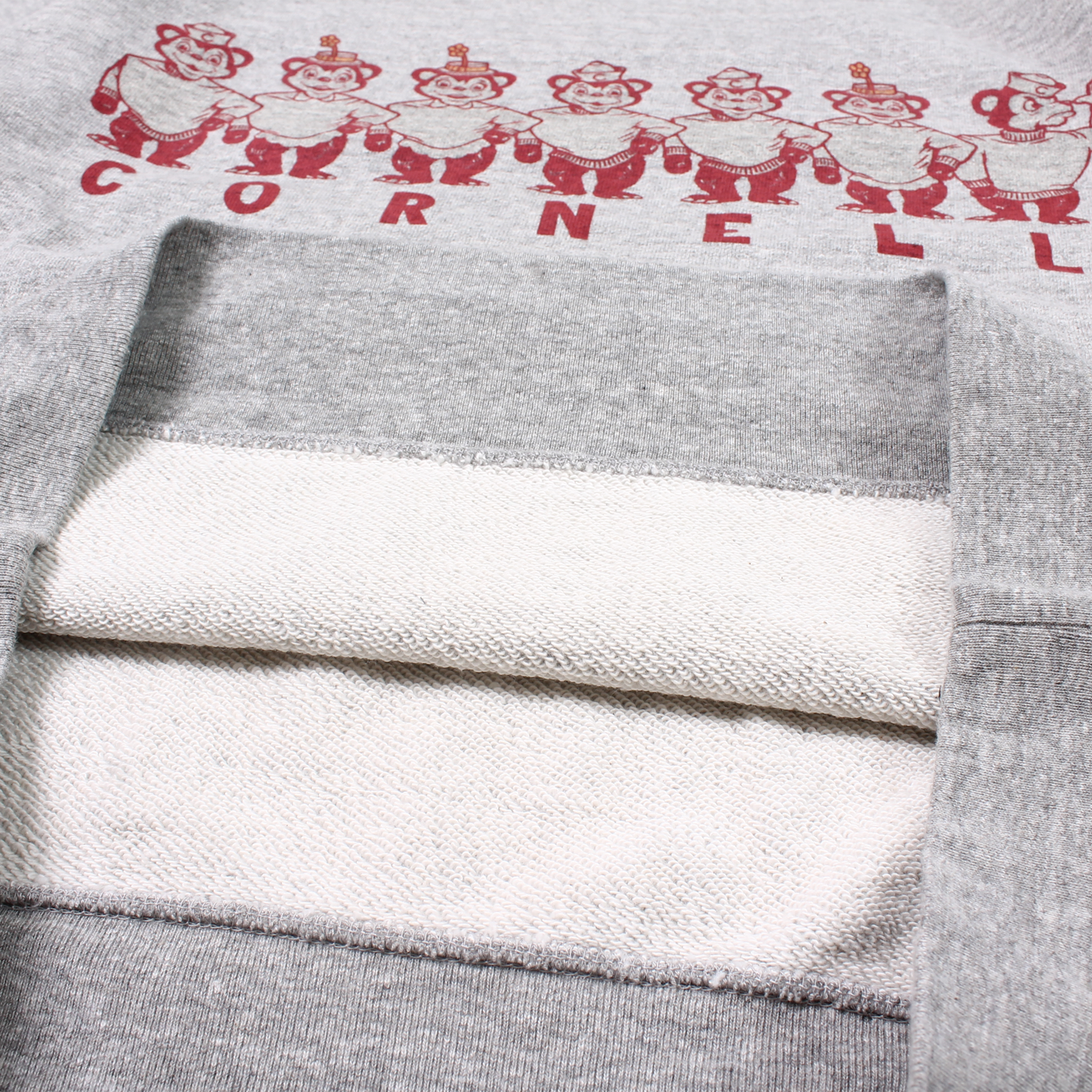 【NEW】FELCO 12oz TERRY BINDER CREW SET IN SWEAT SHIRT - CORNEL UNIVERSITY BEAR PRINT