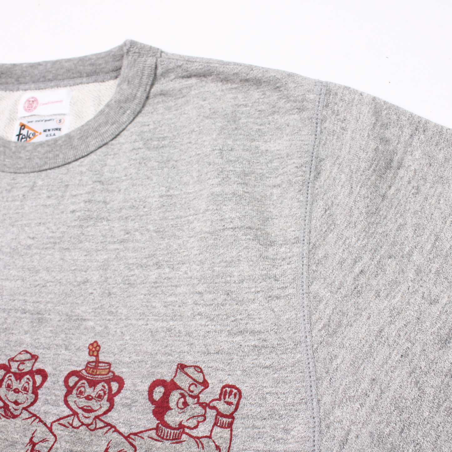 【NEW】FELCO 12oz TERRY BINDER CREW SET IN SWEAT SHIRT - CORNEL UNIVERSITY BEAR PRINT