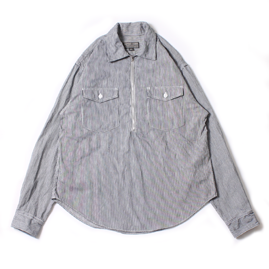 EMPIRE & SONS HALF ZIP WORK SHIRT - HICKORY STRIPE