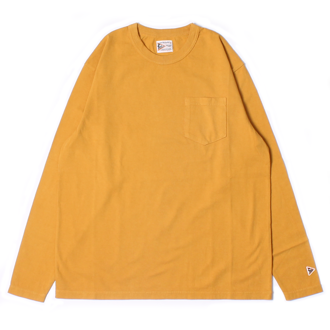 FELCO L/S BINDER NECK CREW POCKET-T 7oz 16SINGLE RUFFY JERSEY - 16 COLORS