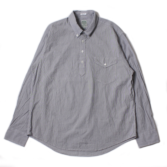 KEATON CHASE USA L/S PULLOVER CLASSIC FIT BD SHIRT - CODE WEAVE STRIPE