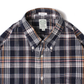 KEATON CHASE USA L/S CLASSIC FIT FULLOPEN BD SHIRT COTTON MADRAS CHECK - 13. NAVY_WHITE_RED_ORANGE