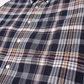 KEATON CHASE USA L/S CLASSIC FIT FULLOPEN BD SHIRT COTTON MADRAS CHECK - 13. NAVY_WHITE_RED_ORANGE