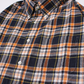 KEATON CHASE USA L/S CLASSIC FIT FULLOPEN BD SHIRT COTTON MADRAS CHECK - 11. NAVY_ORANGE_WHITE