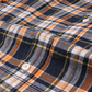 KEATON CHASE USA L/S CLASSIC FIT FULLOPEN BD SHIRT COTTON MADRAS CHECK - 11. NAVY_ORANGE_WHITE