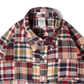 KEATON CHASE USA L/S CLASSIC FIT FULL OPEN BD SHIRT COTTON PATCHWORK MADRAS CHECK - #5