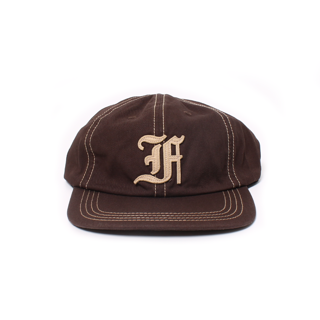 FELCO NEW SHAPE STONE WASHED TWILL BB CAP W/OLD FONT "F" FELT WAPPEN