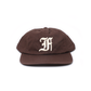FELCO NEW SHAPE STONE WASHED TWILL BB CAP W/OLD FONT "F" FELT WAPPEN