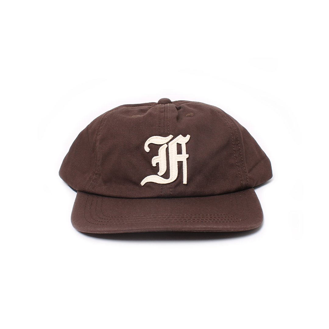 FELCO NEW SHAPE STONE WASHED TWILL BB CAP W/OLD FONT "F" FELT WAPPEN