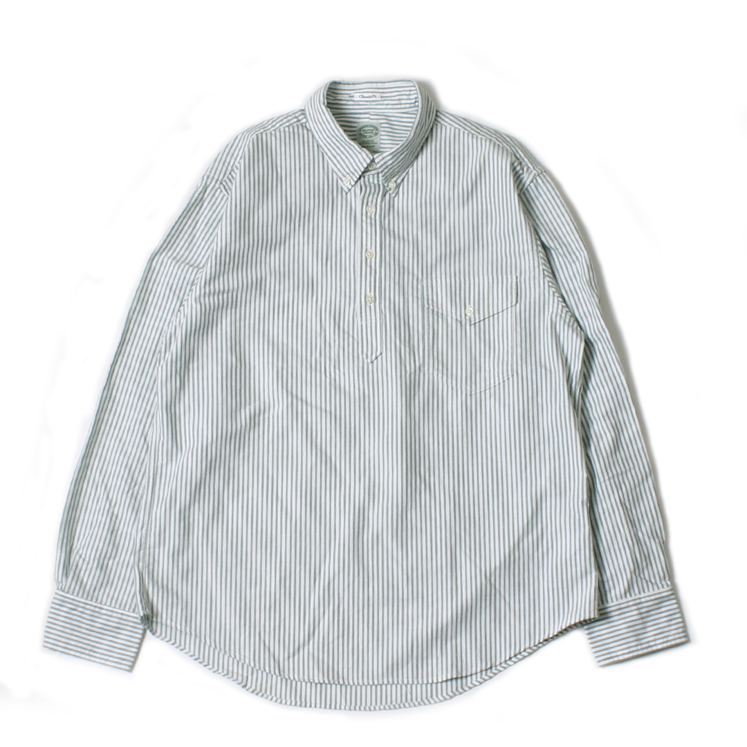KEATON CHASE USA L/S CLASSIC FIT PULLOVER BD SHIRT CANDY STRIPE - SUPIMA MIXED CLASSIC OXFORD