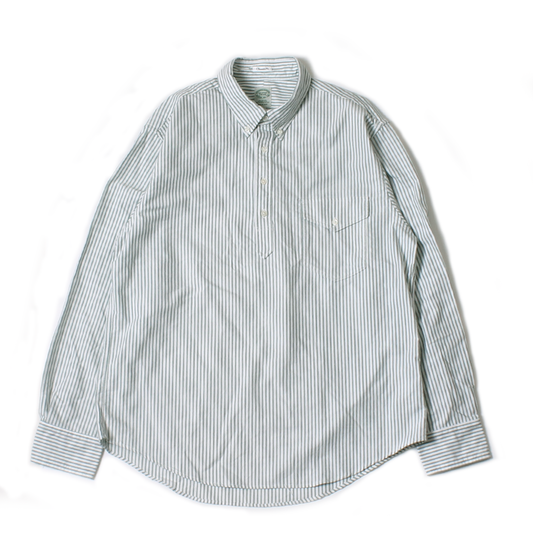 KEATON CHASE USA L/S CLASSIC FIT PULLOVER BD SHIRT CANDY STRIPE - SUPIMA MIXED CLASSIC OXFORD