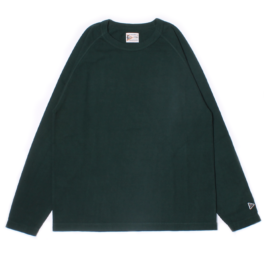 FELCO L/S RAGLAN BINDER NECK CREW-T 7oz 16SINGLE RUFFY JERSEY - 11 COLORS