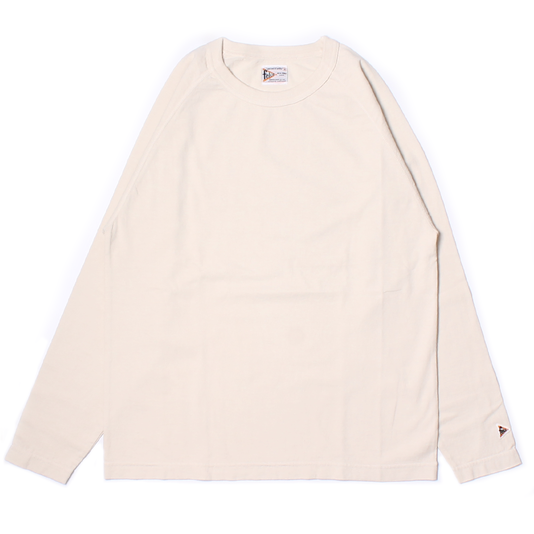 FELCO L/S RAGLAN BINDER NECK CREW-T 7oz 16SINGLE RUFFY JERSEY - 11 COLORS