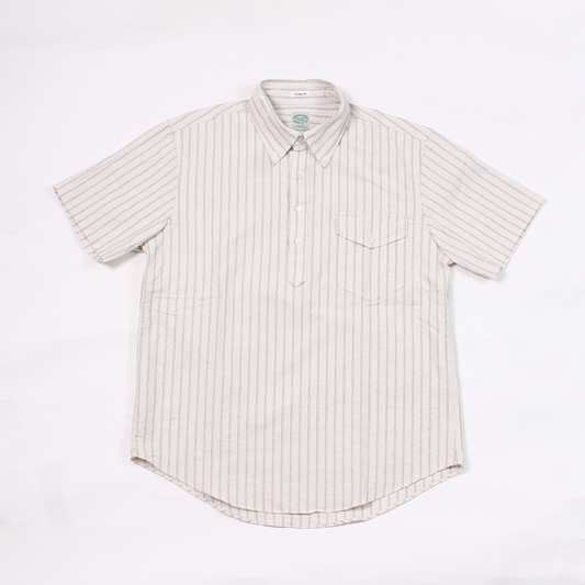 KEATON CHASE USA S/S CLASSIC FIT PULLOVER BD SHIRT VINTAGE OXFORD