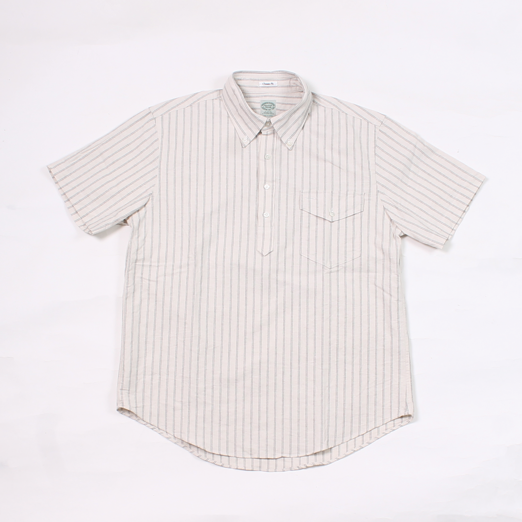 KEATON CHASE USA S/S CLASSIC FIT PULLOVER BD SHIRT VINTAGE OXFORD