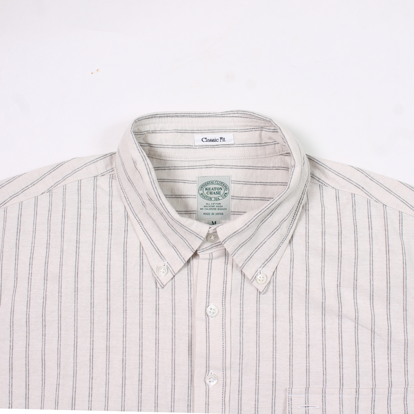 KEATON CHASE USA S/S CLASSIC FIT PULLOVER BD SHIRT VINTAGE OXFORD