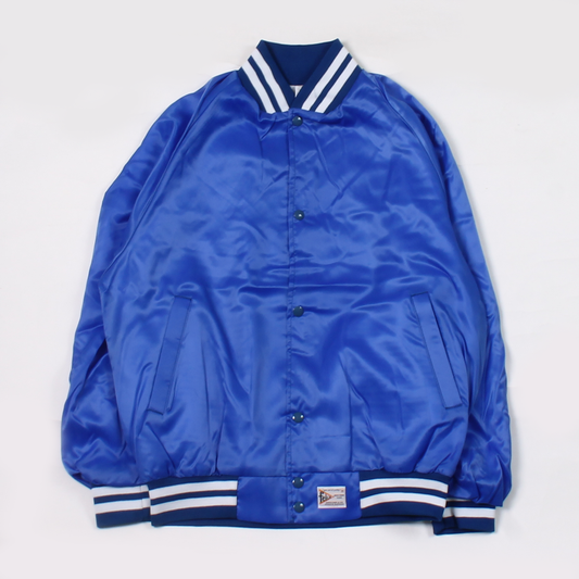 【ONE OF A KIND】FELCO MADE IN USA AWARD JACKET SATIN FLANNEL LINED - ROYAL BLUE