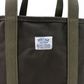 HERITAGE LEATHER 18oz CANVAS CUSTOM MADE  DAY TOTE BAG - OLIVE DRAB