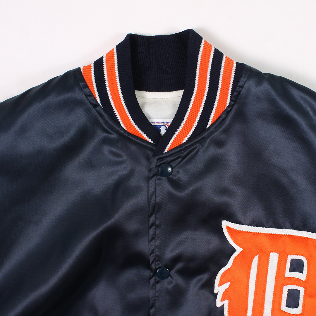 FELCO VINTAGE SATIN STADIUM JACKET - DETROIT TIGERS