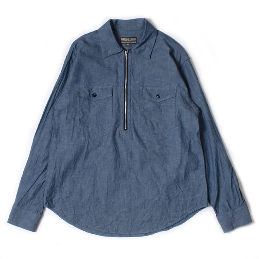 EMPIRE & SONS HALF ZIP WORK SHIRT - CHAMBRAY